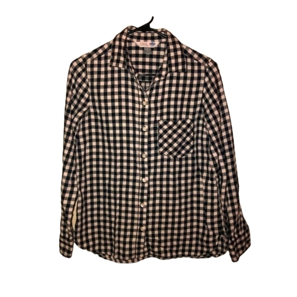 Old Navy button down the classic shirt size small long sleeve plaid - Picture 1 of 8